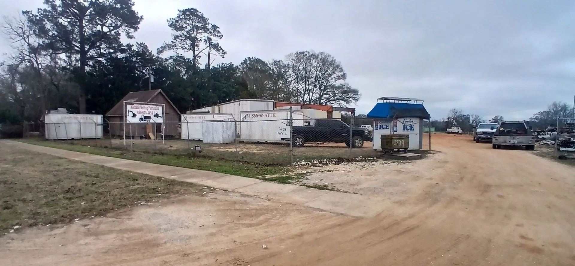 The Baxley mechanic and welding shop on Highway 4 in Jay, Florida