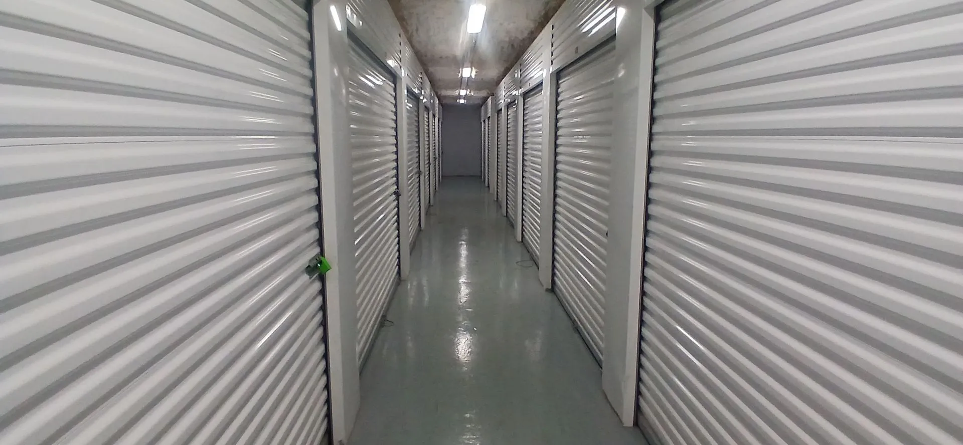 A second corridor of Baxley storage units